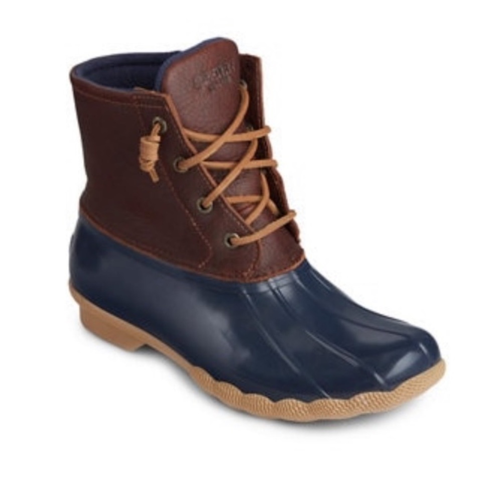 Sperry Navy blue Waterproof saltwater  Duck Boots womens size 6.5